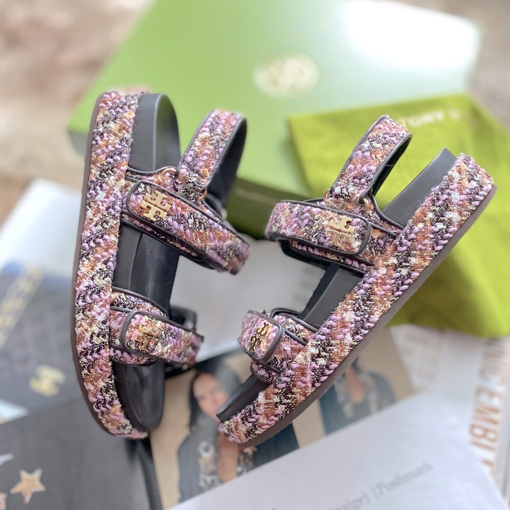 Tory Burch Kira Sport Tweed Sandals